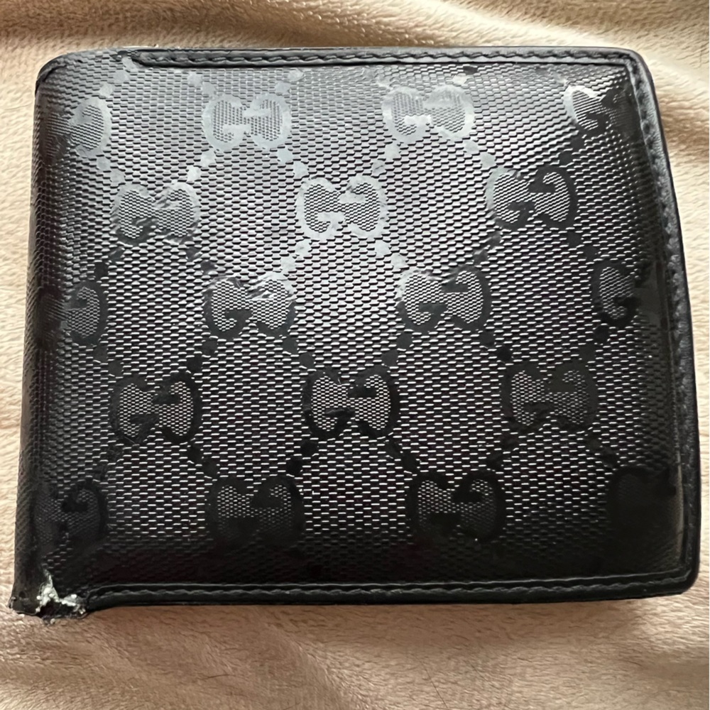 100% Authentic Gucci Black Web GG Wallet